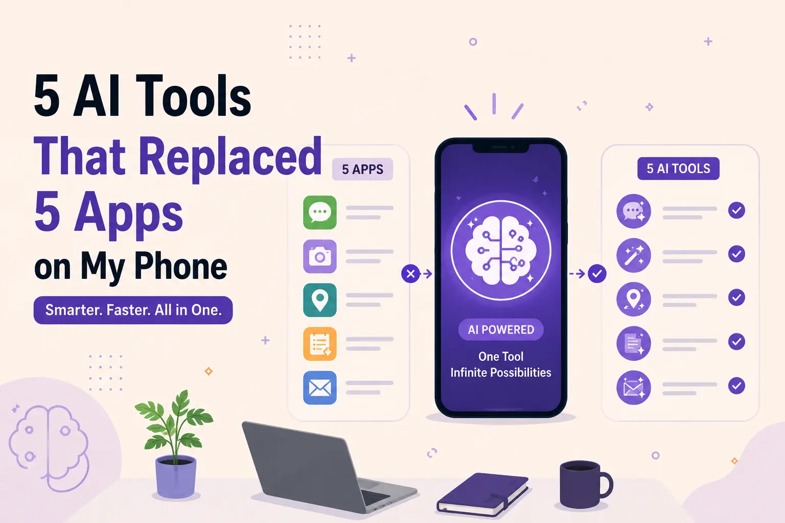 5 AI Tools That Replaced 5 Apps on My Phone
